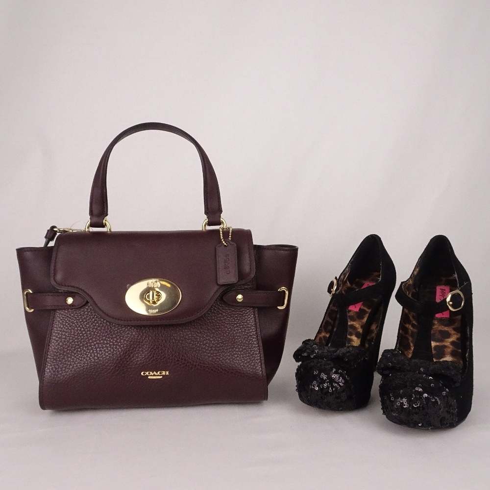 NWT Coach Blake Flap Carryall Oxblood Crossbody